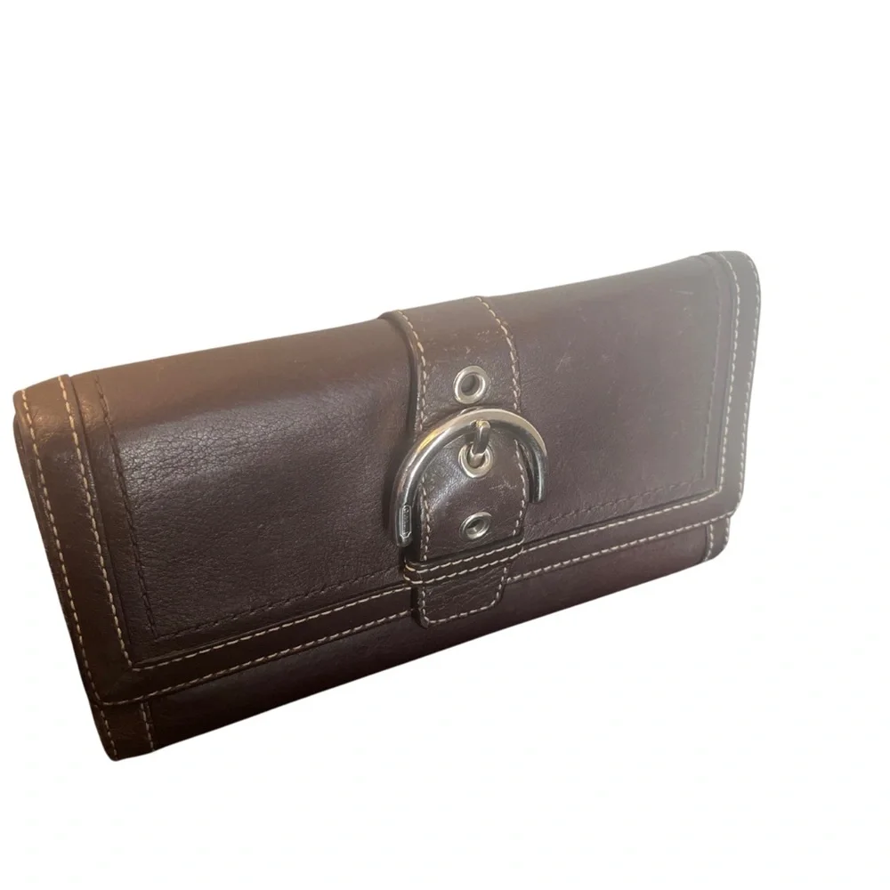 Coach SoHo Brown Trifold Wallet - Picture 3 of 14